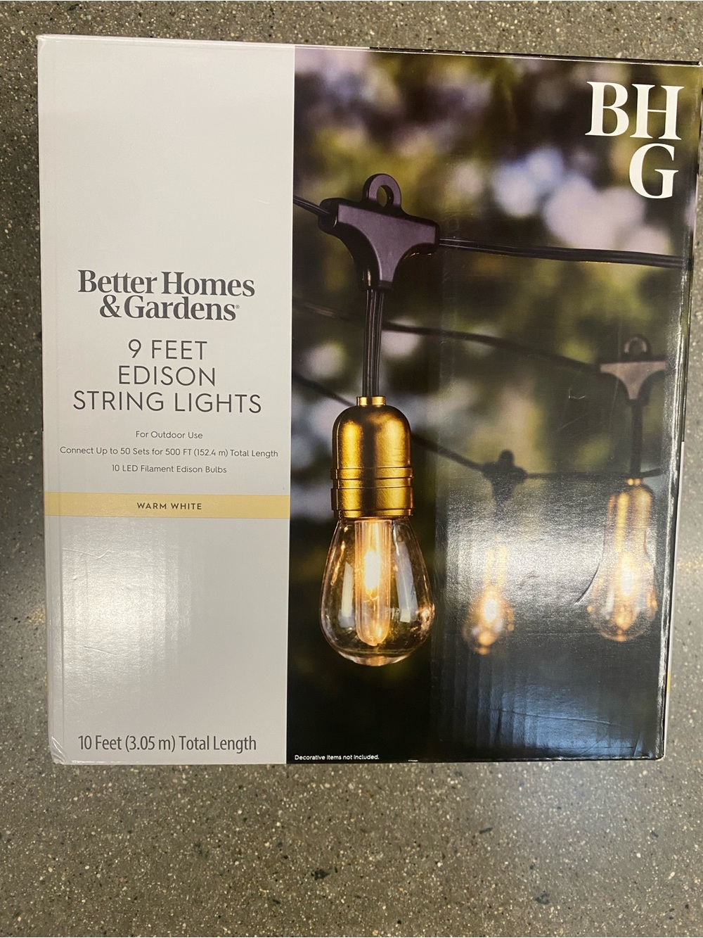Better Homes And Gardens Gold Edison Patio String Lights